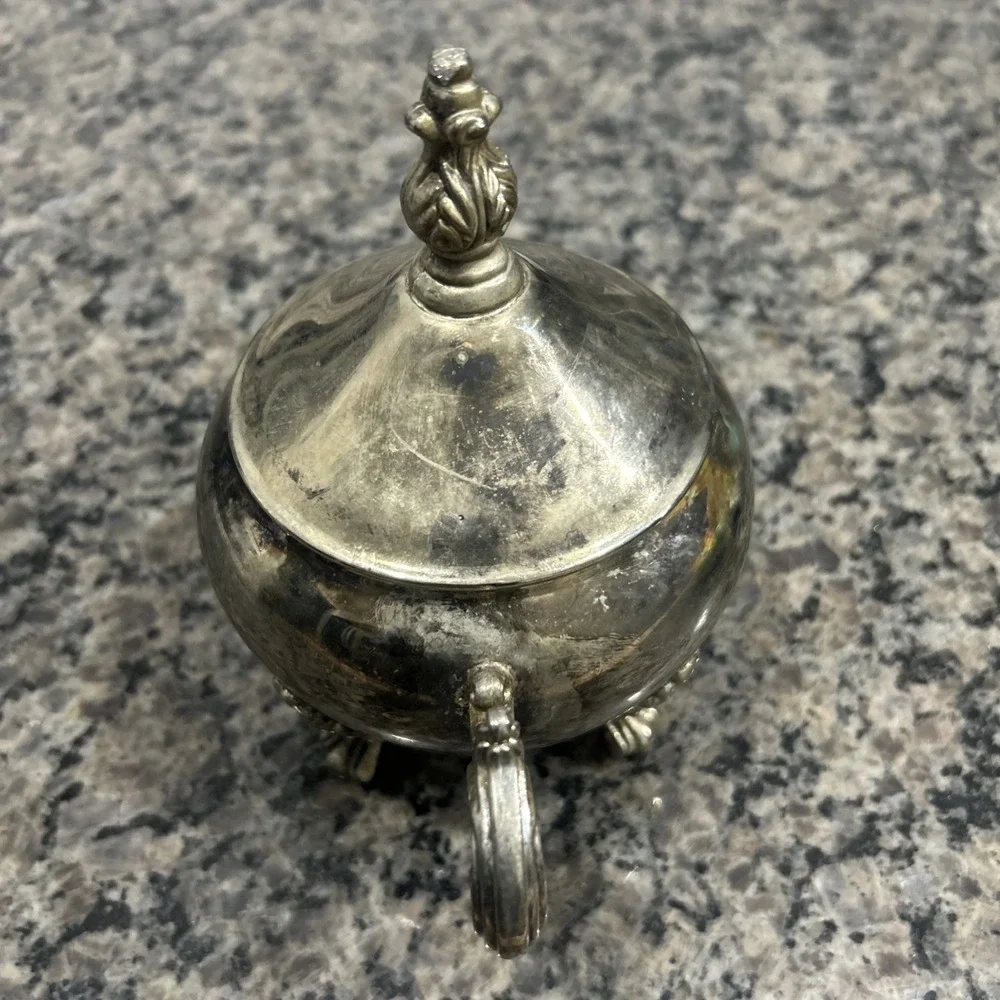 Vintage International Silver Company Silver plated Sugar Bowl Indonesia